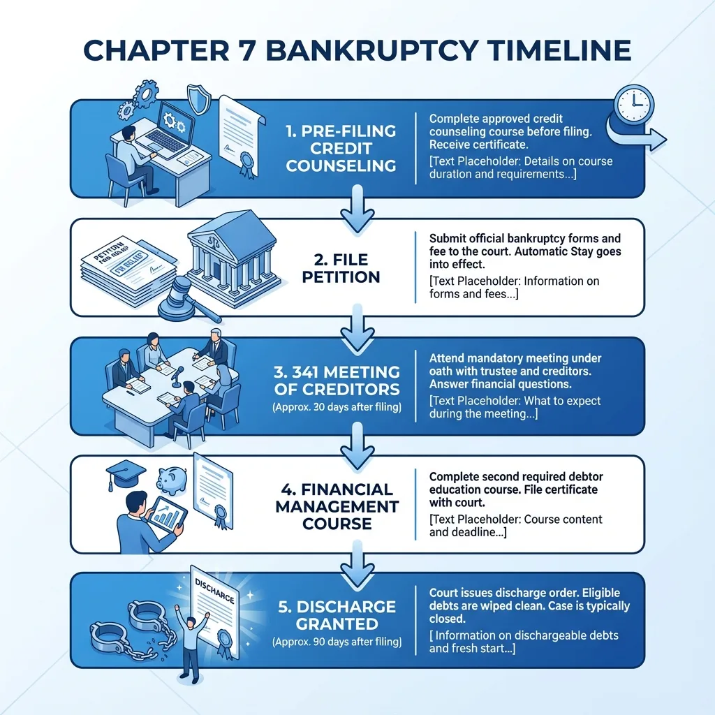 Chapter 7 Bankruptcy Timeline Infographic