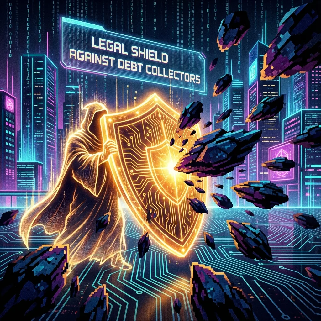 Glowing golden shield deflecting digital arrows