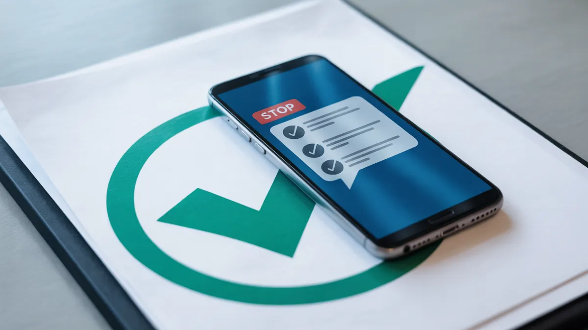 Infographic demonstrating how to revoke consent by replying STOP to spam texts