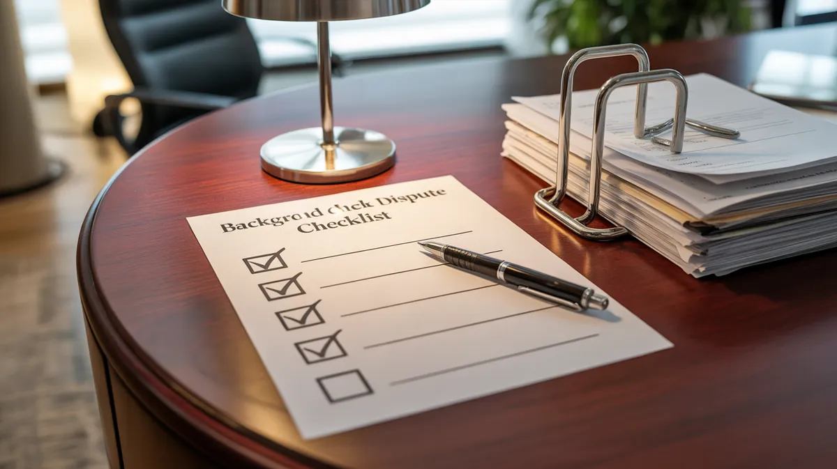 Checklist of documents to gather for a background check dispute